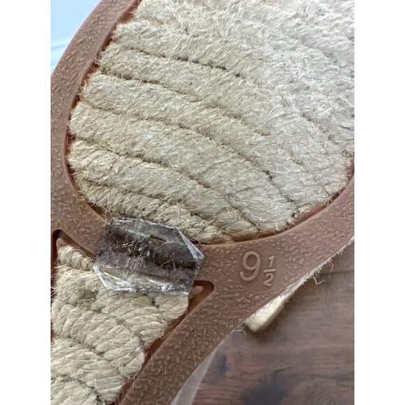 J. Crew Seville Canvas Espadrille Wedges Sandals Tan Women's Size US 9.5 - Picture 5 of 9